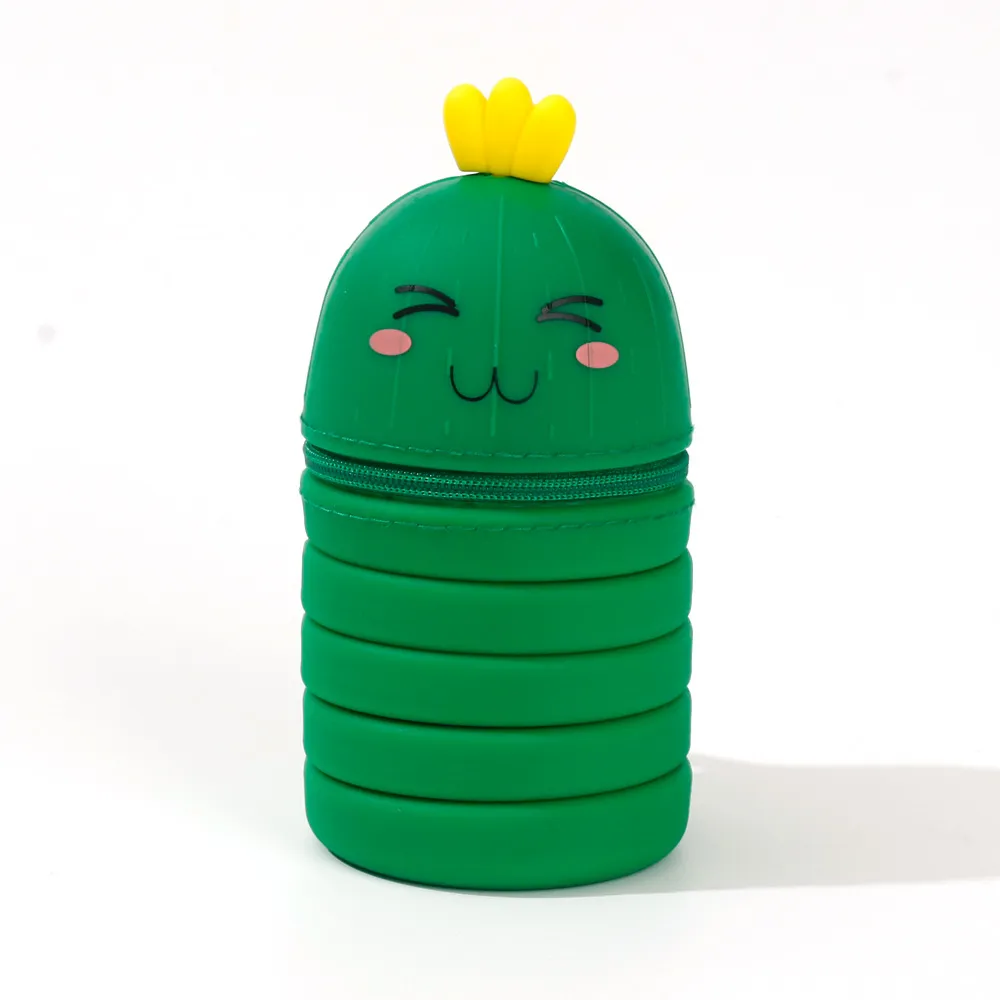 Cute Pencil Case Standing Telescopic Pencil Cases Stationery Office School Organizer   big image 1