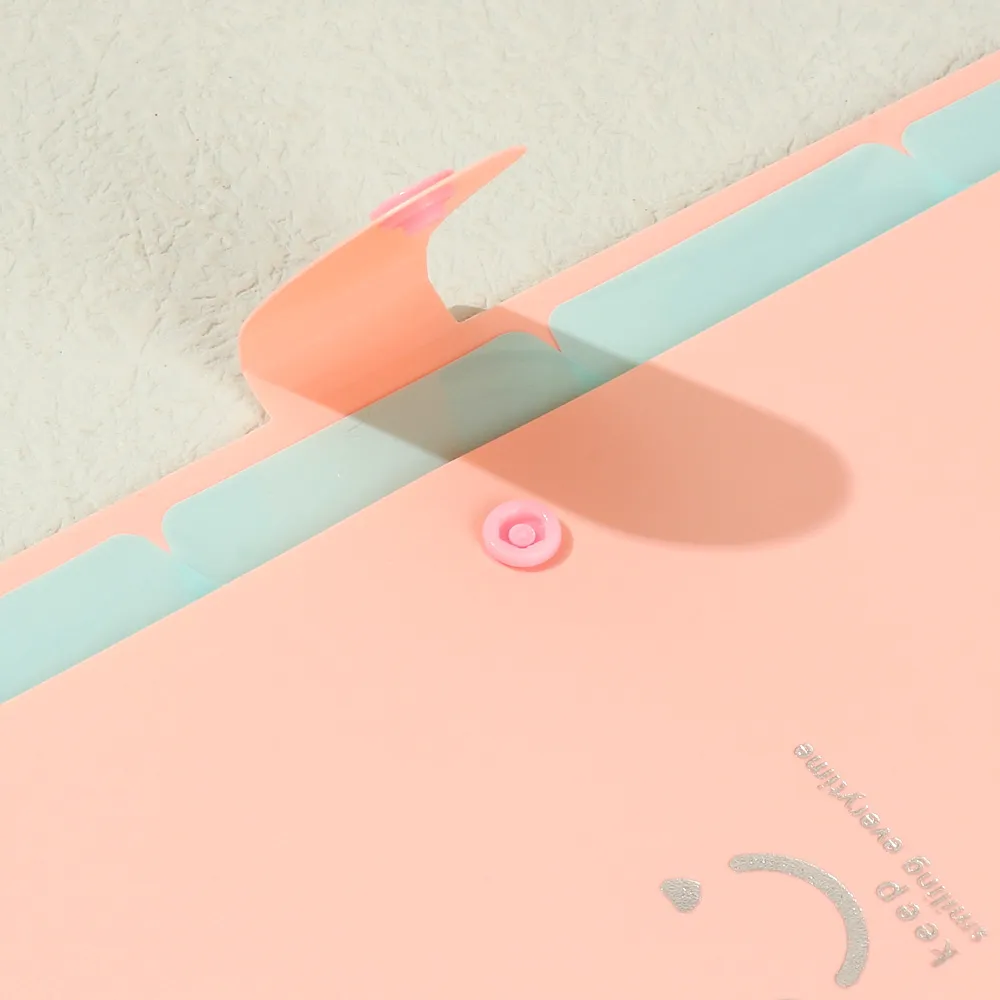 Candy Color Folder Multi-layer Insert 5 into A4 Folder File Bag Organ Bag Test Paper File Storage Bag big image 4