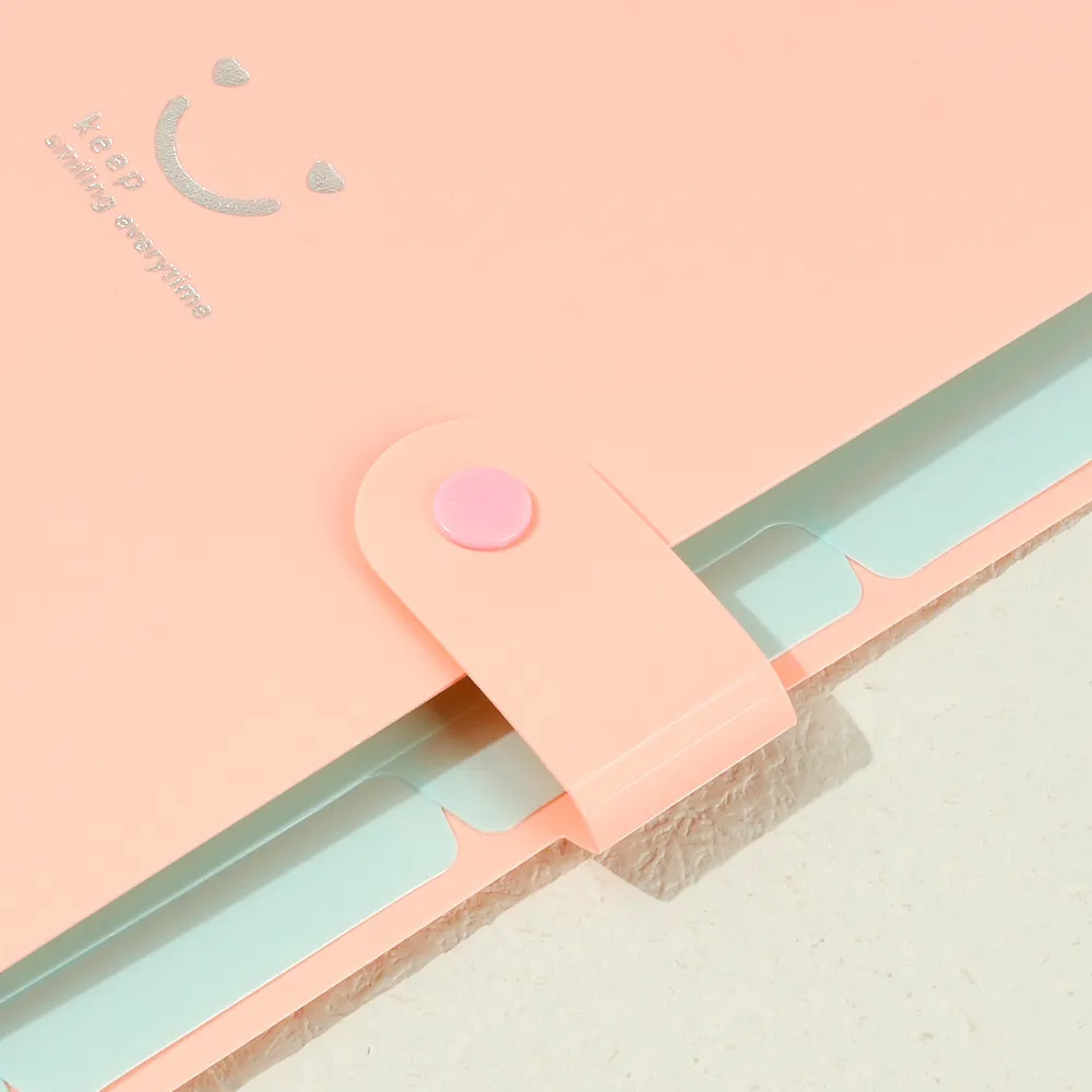 Candy Color Folder Multi-layer Insert 5 into A4 Folder File Bag Organ Bag Test Paper File Storage Bag big image 7