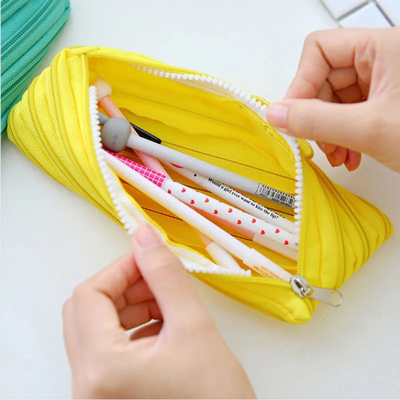 Zipper Pencil Case Cartoon Pencil Pouch Zippered Pen Pouch Fun Stationery Bag Durable Pencil Bags Pencil Box Lightweight Storage Gift for School Office Home Travel big image 7