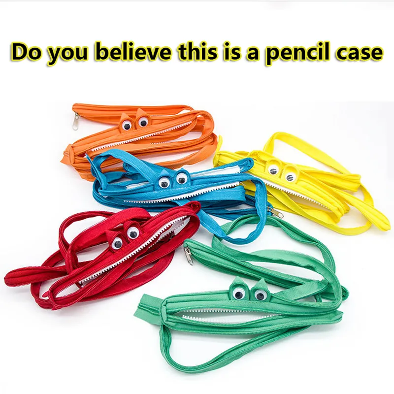 Zipper Pencil Case Cartoon Pencil Pouch Zippered Pen Pouch Fun Stationery Bag Durable Pencil Bags Pencil Box Lightweight Storage Gift for School Office Home Travel big image 3
