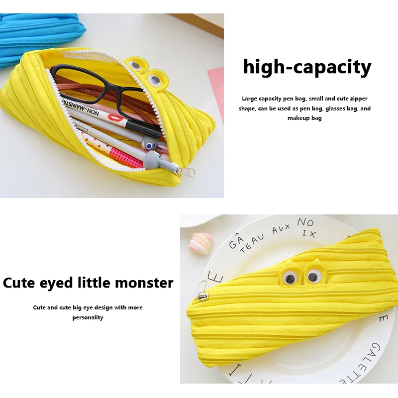 Zipper Pencil Case Cartoon Pencil Pouch Zippered Pen Pouch Fun Stationery Bag Durable Pencil Bags Pencil Box Lightweight Storage Gift for School Office Home Travel   big image 10