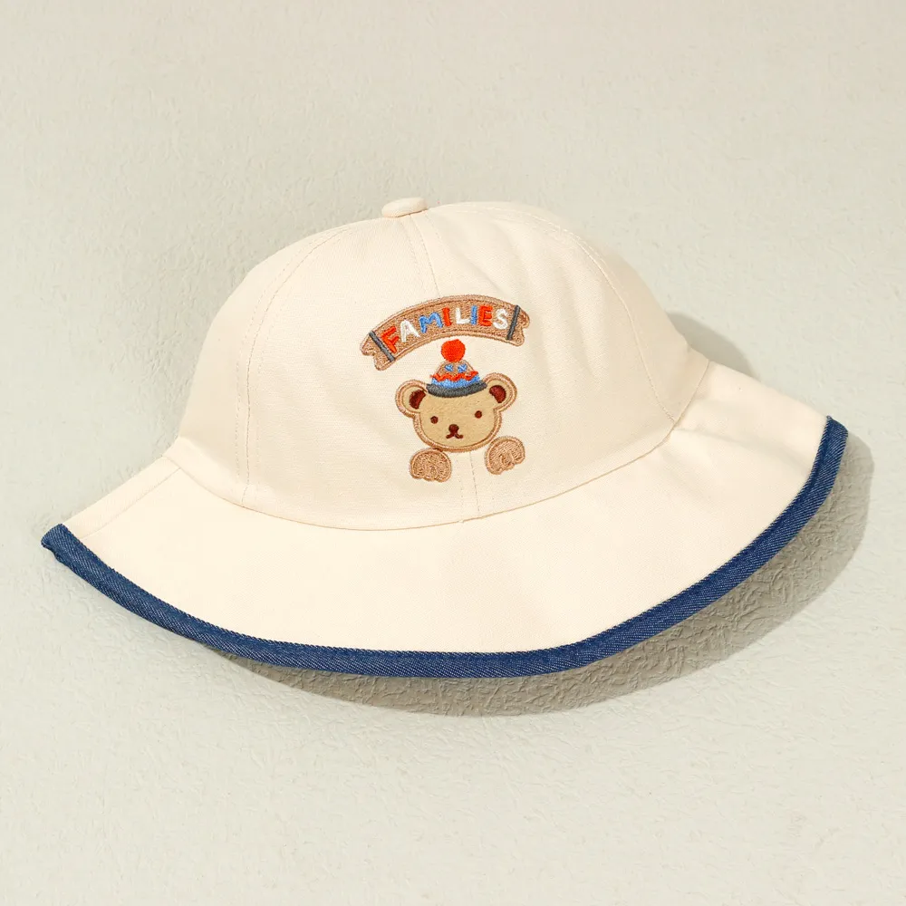 Baby/Toddler 100% Cotton Little Bear Embroidery Fisherman Hat big image 5