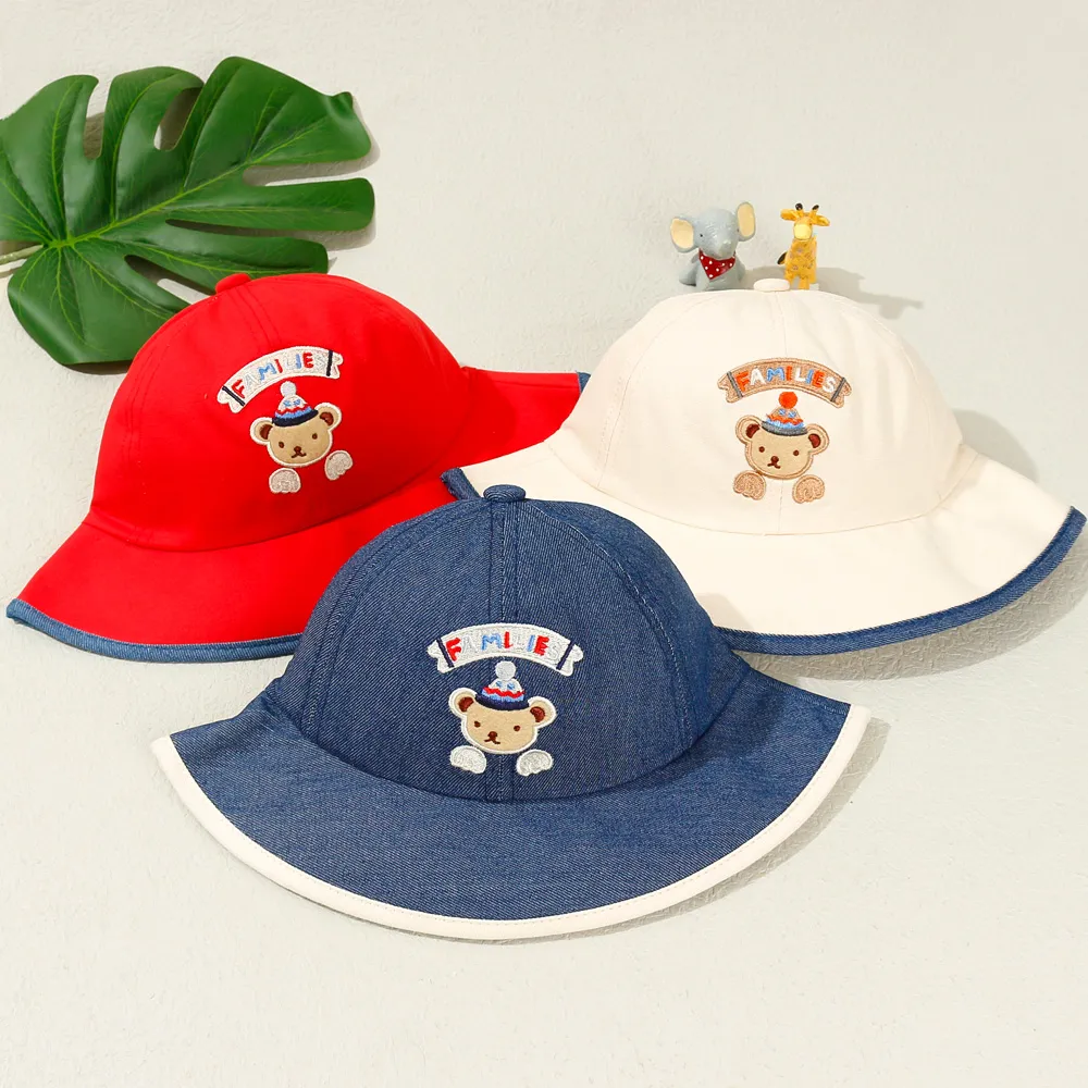 Baby/Toddler 100% Cotton Little Bear Embroidery Fisherman Hat  big image 6