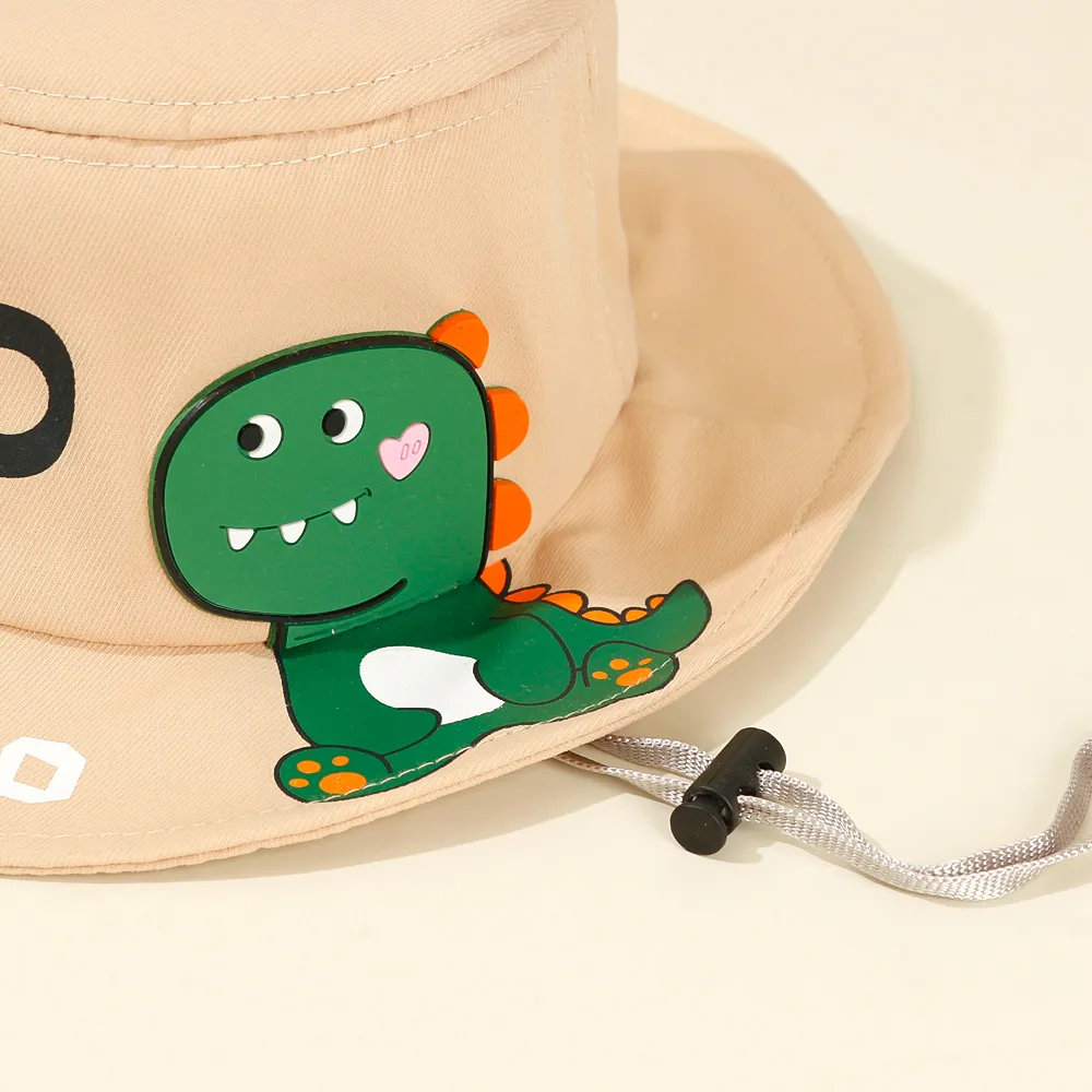 Toddler/Kid Small Dinosaur Letters Pattern Fashion Drawstring Hat big image 2