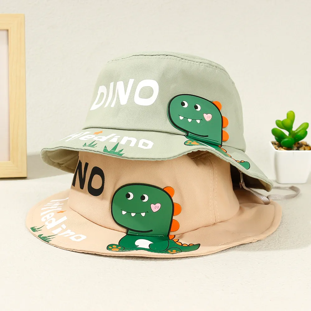Toddler/Kid Small Dinosaur Letters Pattern Fashion Drawstring Hat big image 6