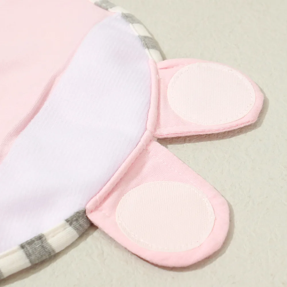 2pcs Baby Sleeping Bags and Rabbit Ear Fetal Hat Set, Newborns 0-3 Months Must Haves, Inside 95% Cotton, Soft and Cute, Suitable for Four Seasons big image 5