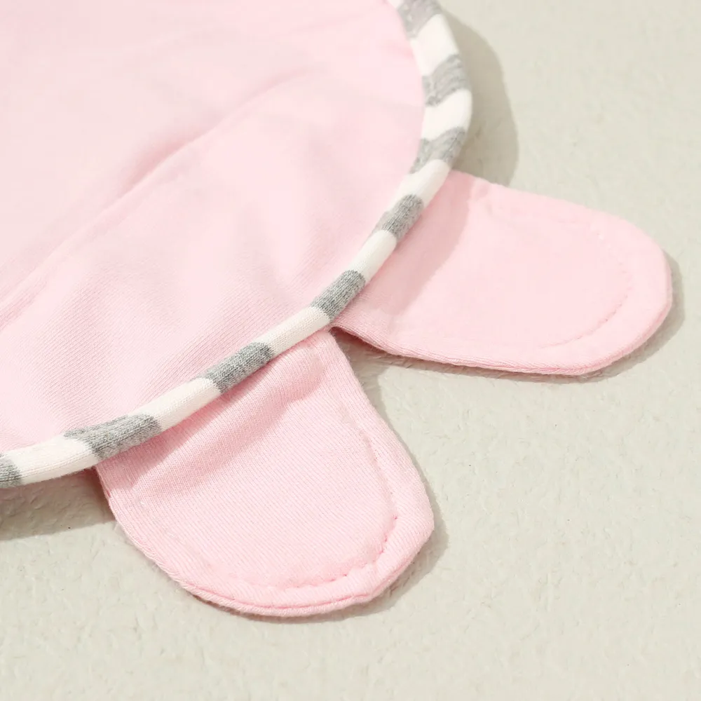 2pcs Baby Sleeping Bags and Rabbit Ear Fetal Hat Set, Newborns 0-3 Months Must Haves, Inside 95% Cotton, Soft and Cute, Suitable for Four Seasons big image 6