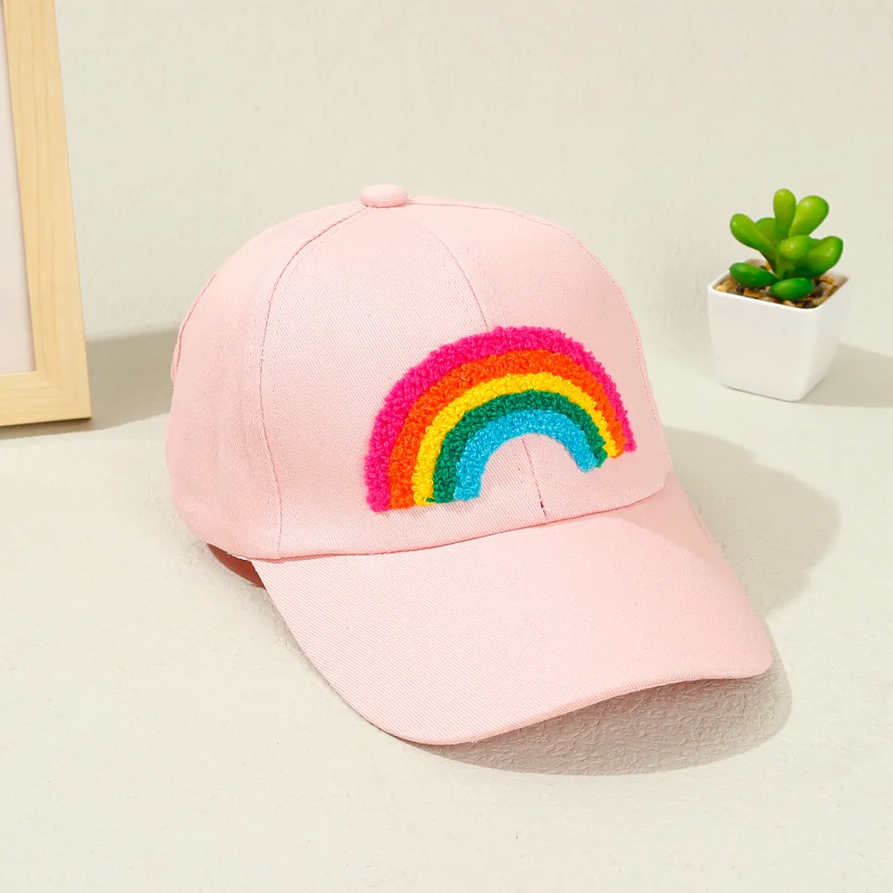 Toddler/Kid 100% Cotton Rainbow Embroidery Baseball Cap   big image 1