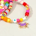 4-pack Toddler/Kid Unicorn Butterfly Peach Stretchy Bracelet  image 3