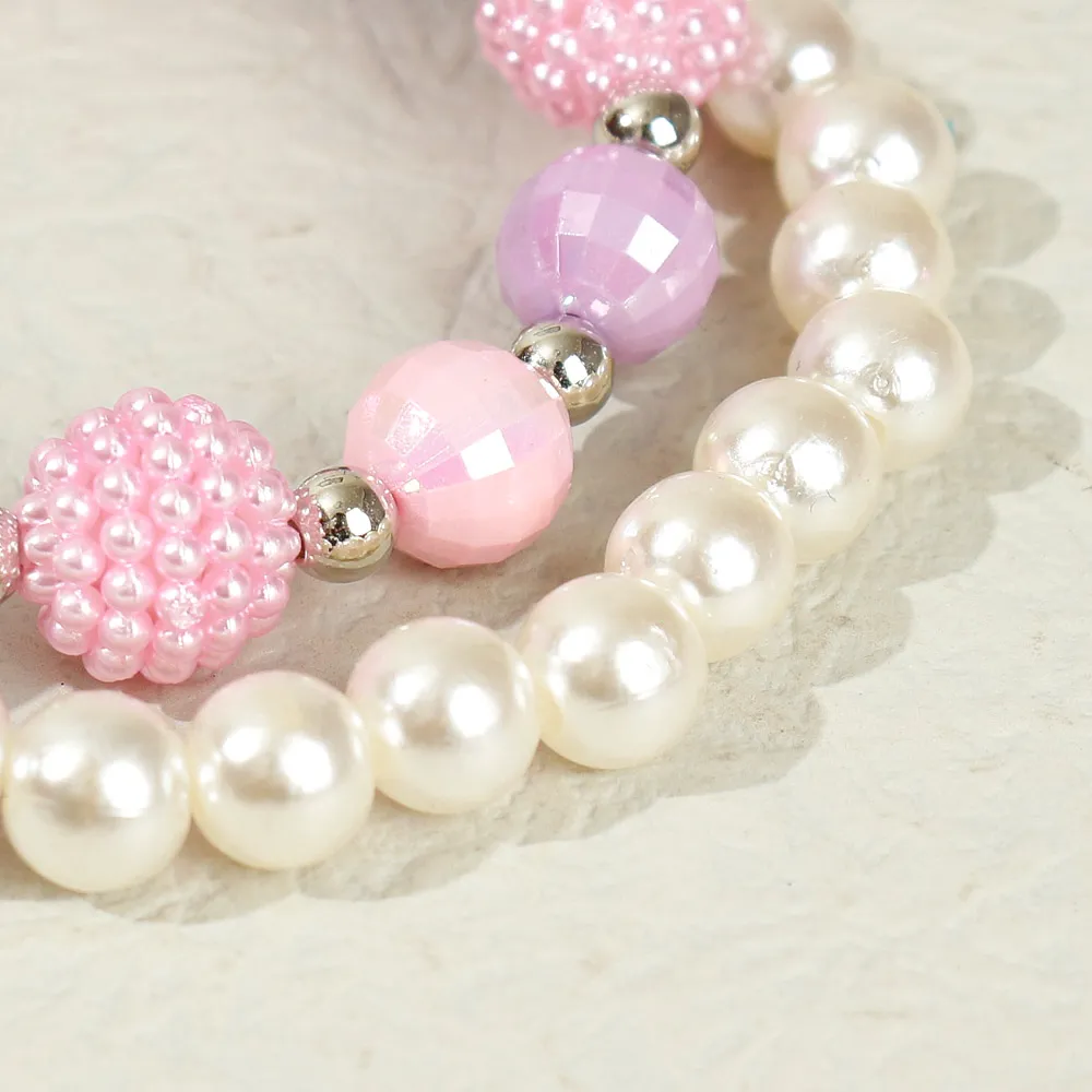 2pcs Toddler/Kid Unicorn Necklace Bracelet Set big image 4