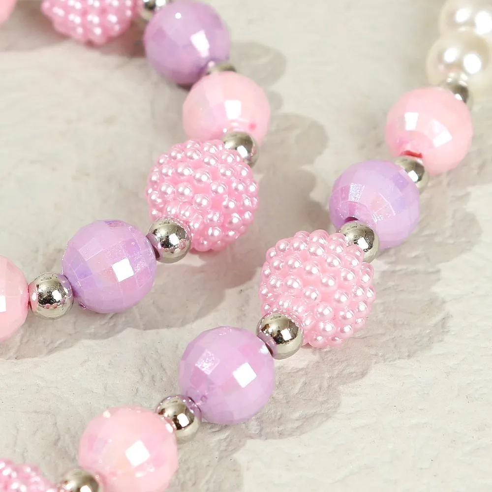 2pcs Toddler/Kid Unicorn Necklace Bracelet Set big image 6