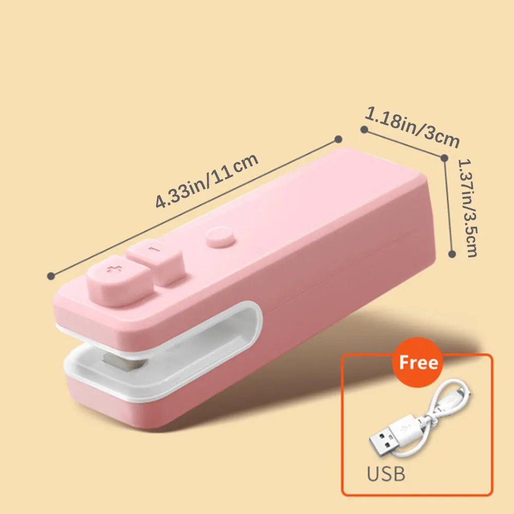 Bag Sealer Mini, Handheld Bag Heat Vacuum Sealer, Resealer Machine for Plastic Bags Storage Food Snack Cookies Fresh (Battery Included)  big image 1