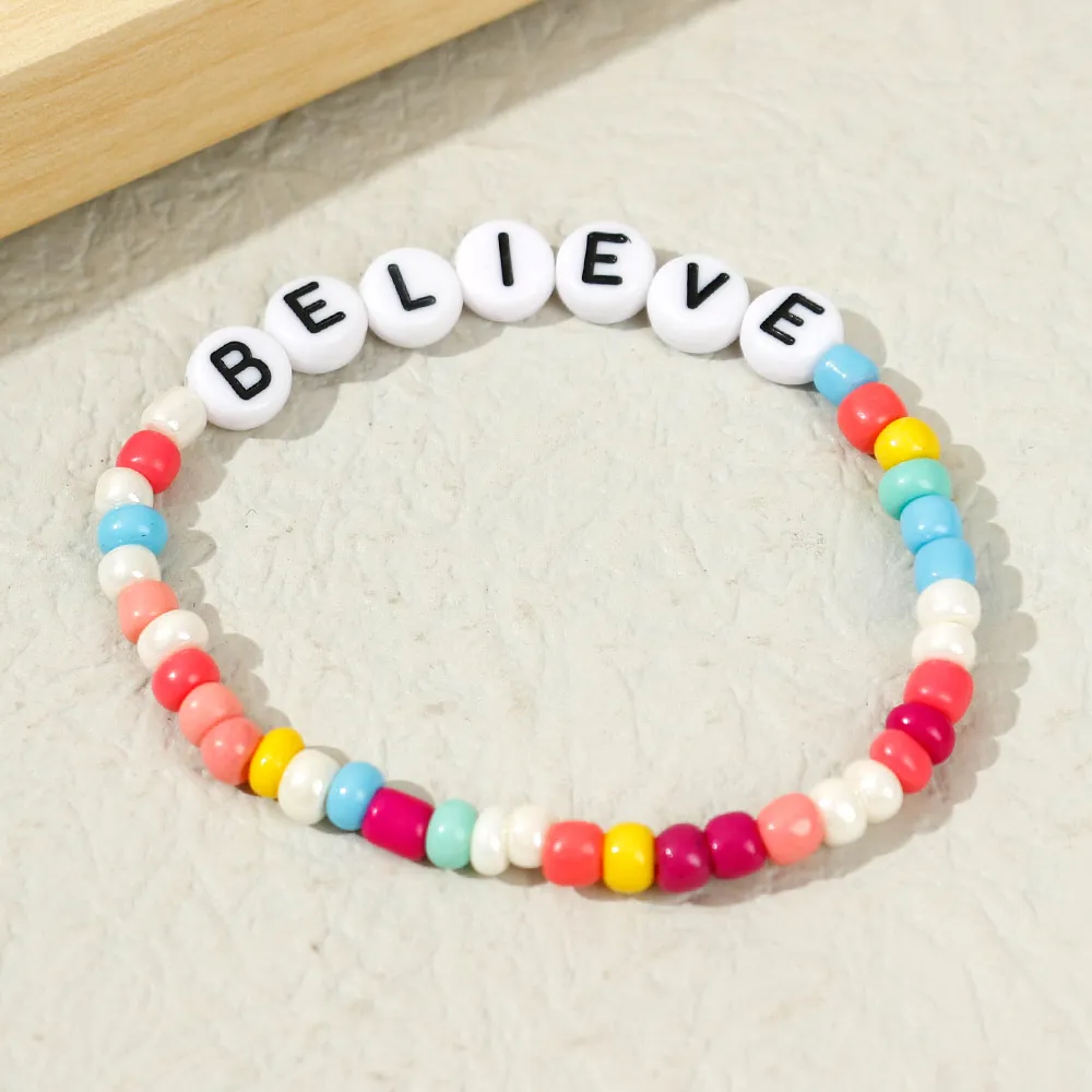 2-pack Toddler/Kid Letters Print Positive Energy Words Bracelets  image 3
