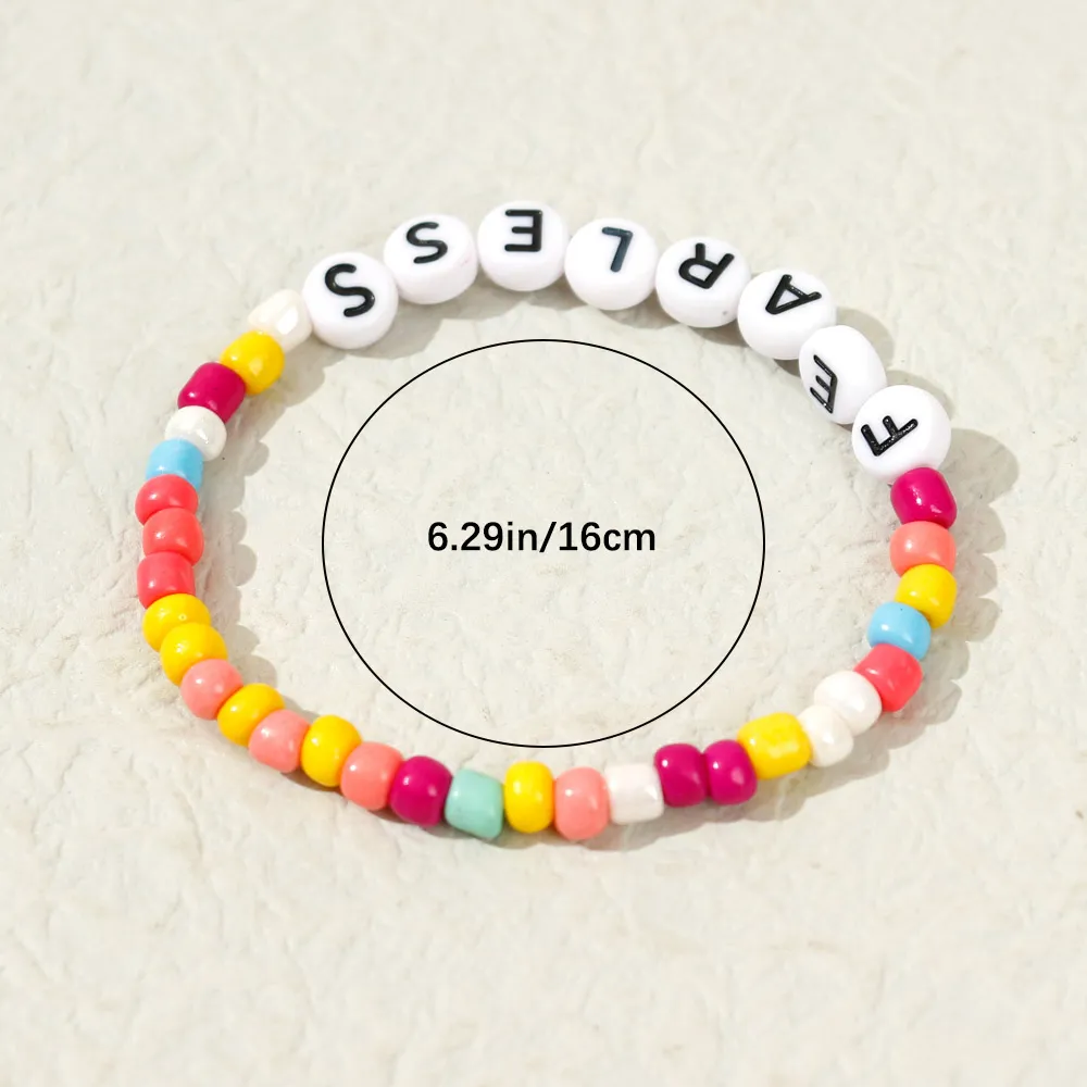 2-pack Toddler/Kid Letters Print Positive Energy Words Bracelets  image 4