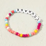 2-pack Toddler/Kid Letters Print Positive Energy Words Bracelets Color-F