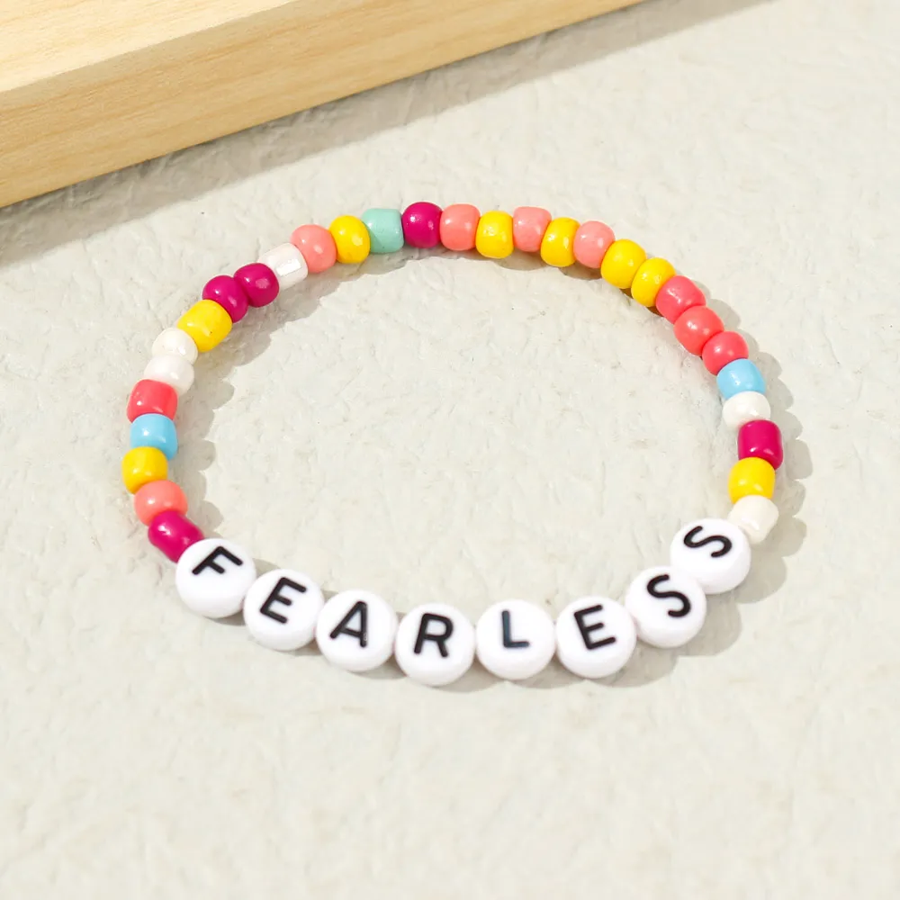 2-pack Toddler/Kid Letters Print Positive Energy Words Bracelets  image 2