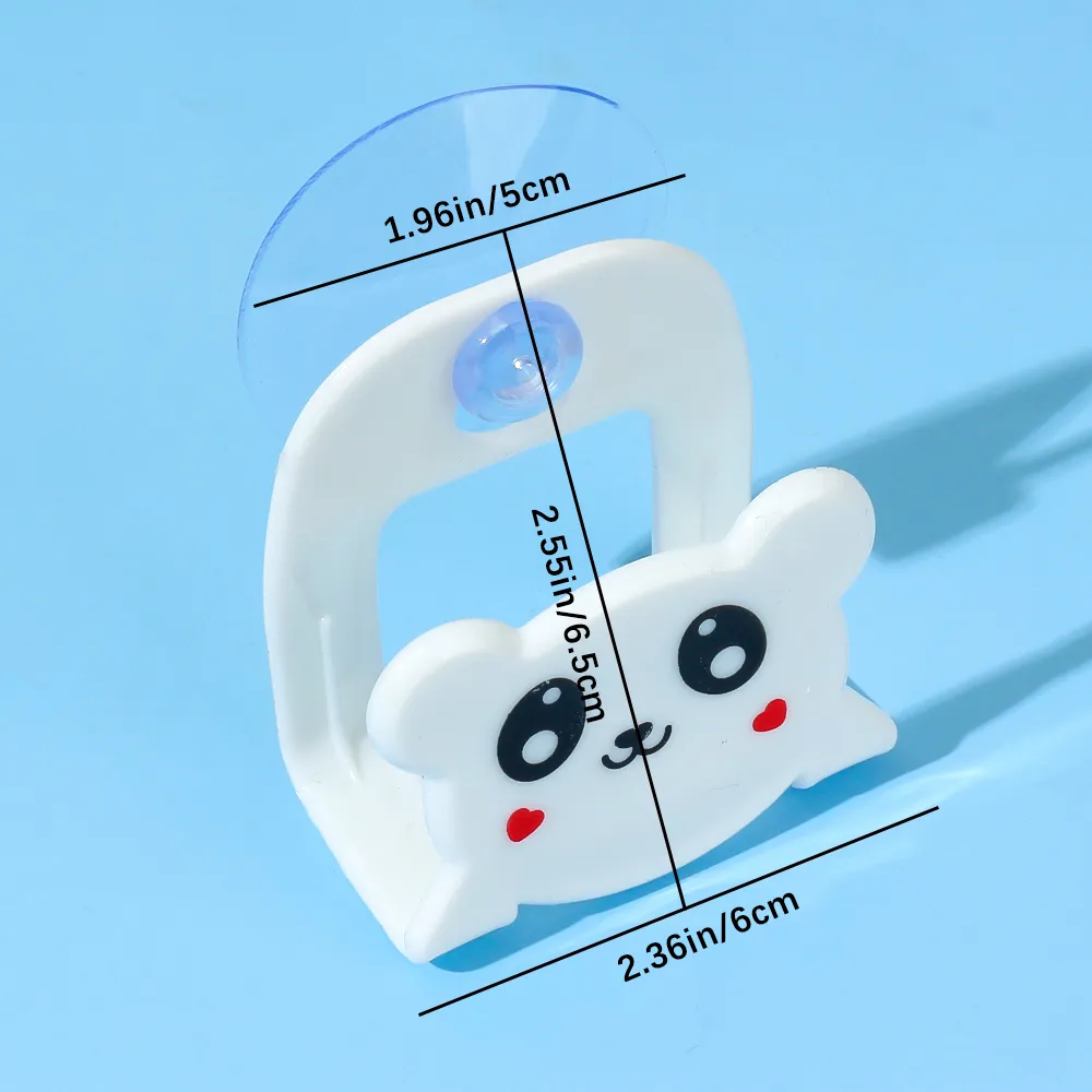 Scaffale multifunzione per lavello da cucina con design di animali dei cartoni animati Bianco big image 1