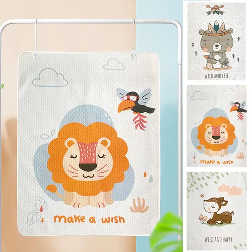 100% Cotton Animal World Baby Breathable Double-sided Urine Pad Waterproof and Washable Mattress