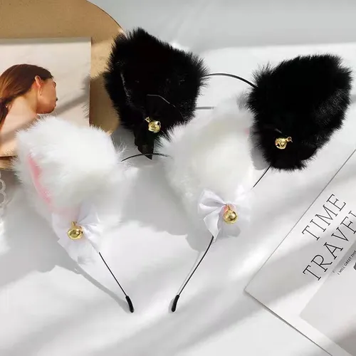 Halloween cat ears bell headband hair accessories