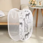Foldable Laundry Basket for Dirty Clothes and Household Items White