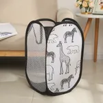 Foldable Laundry Basket for Dirty Clothes and Household Items Black