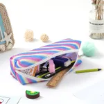 Rainbow Glitter Pencil Case - Stylish and Convenient Organizer for Students and Cosmetics  image 3