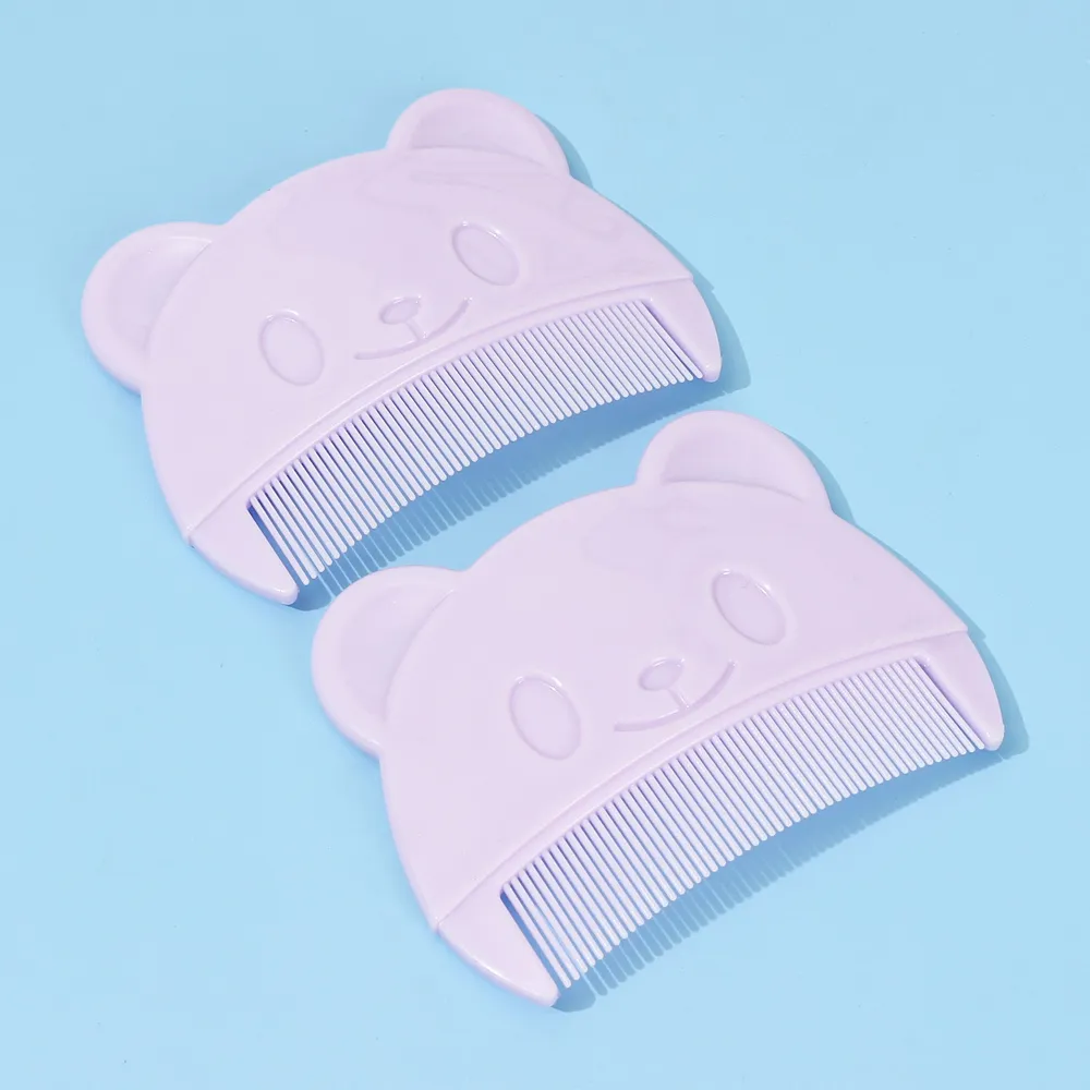 2pcs Baby Bear Shaped Combs  Purple