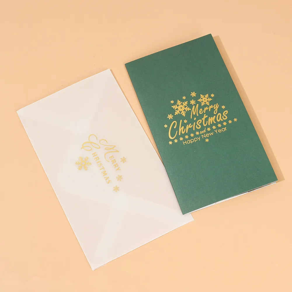 3D Christmas Tree Greeting Card Green image 4
