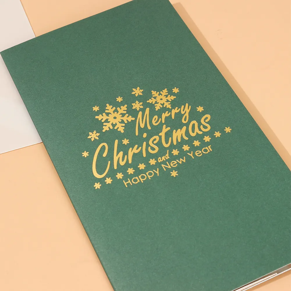 3D Christmas Tree Greeting Card Green image 6