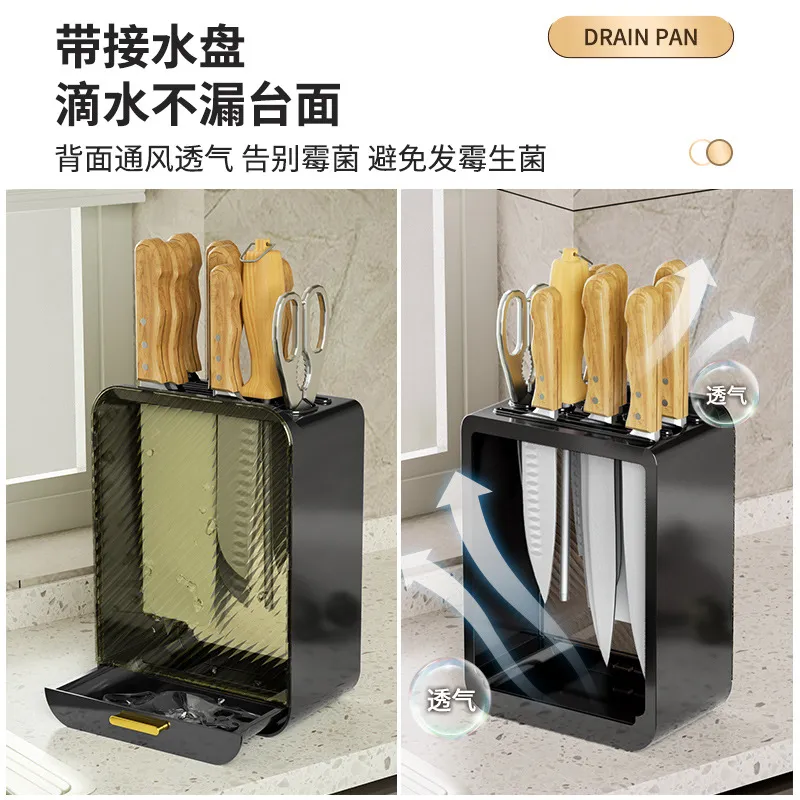 Single Unit Household Luxe Countertop Kitchen Knife Storage Rack  image 2
