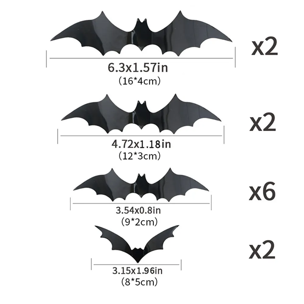 3D Bat Stickers for Halloween Party Decorations  big image 5
