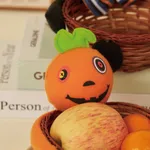Halloween/Easter Candy Basket with Woven Doll, Pumpkin-shaped, Cute and Eco-friendly  image 3