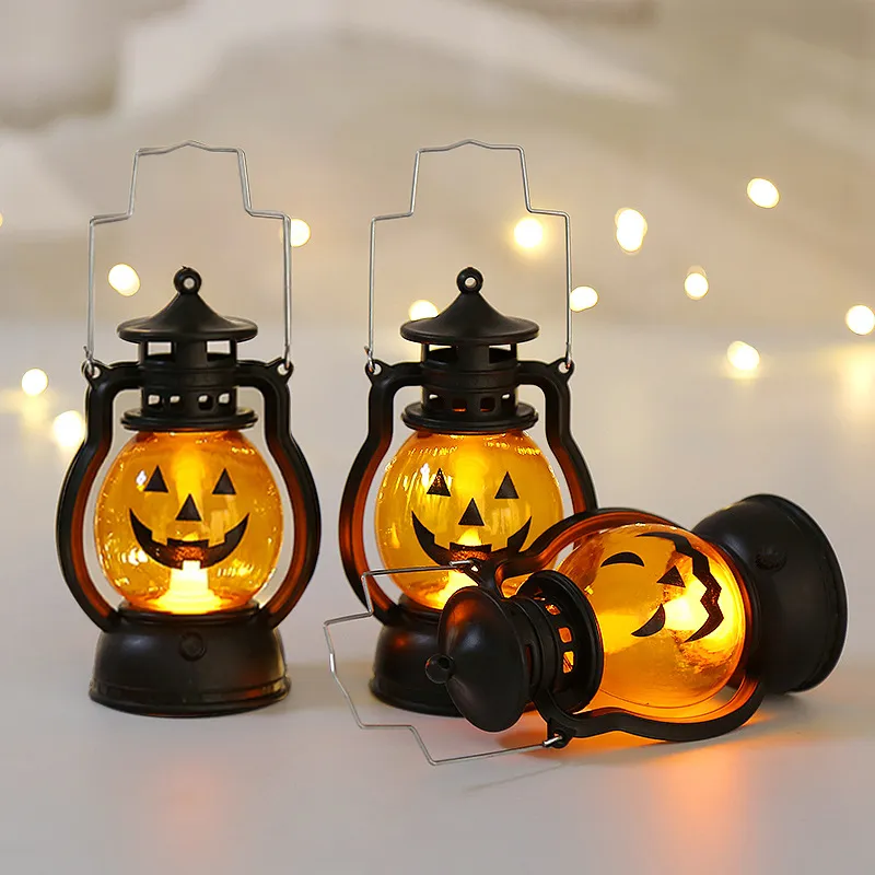 Halloween Oil Lamp Portable Pumpkin Lantern Skull Home Decoration big image 3