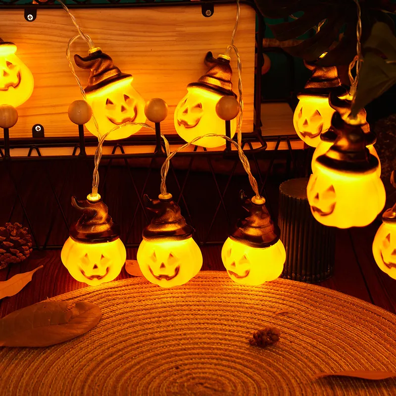 Set of 10 Halloween Witch Pumpkin LED Light Strings  image 2