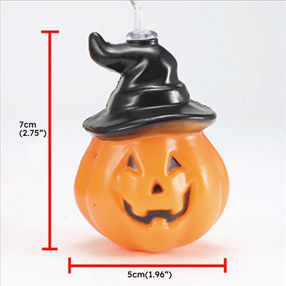 Set of 10 Halloween Witch Pumpkin LED Light Strings  big image 1