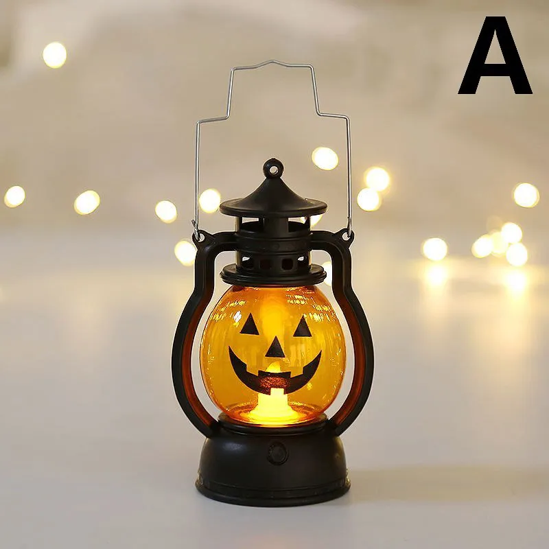 Halloween Oil Lamp Portable Pumpkin Lantern Skull Home Decoration  big image 1