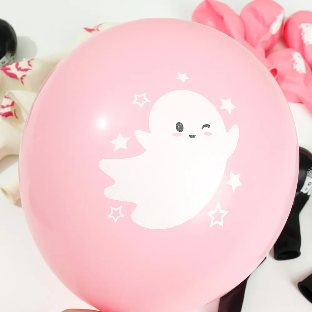 18pcs Latex Spiral Balloons Decorations Set for Halloween Party  Pink image 6