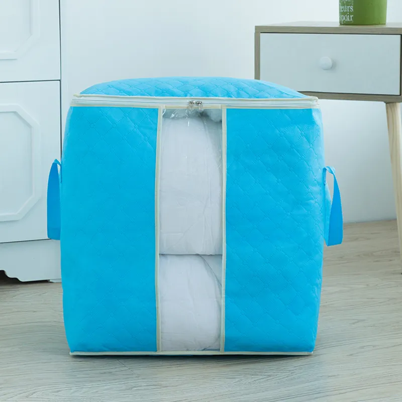 Collapsible Clothes Storage Bag Light Blue