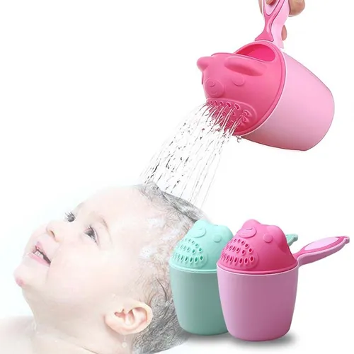 Baby Bath Shower Practical Shower Shampoo Rinse Cup Washing Head Cute Baby Gift