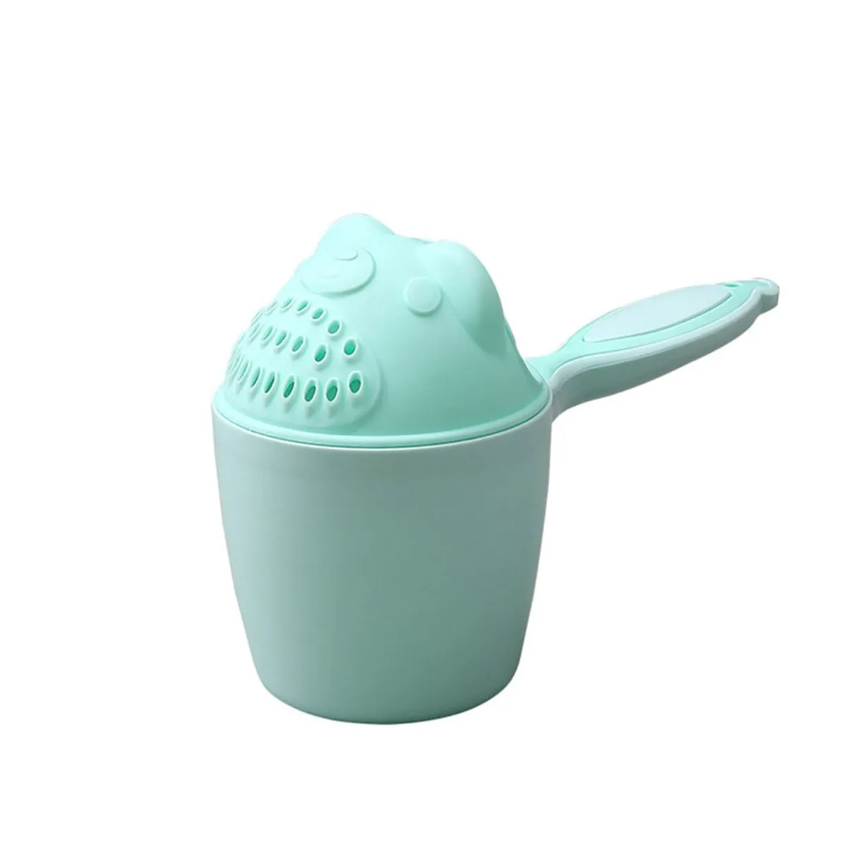 baignoire bébé douche tasse de rinçage pratique shampooing douche tête de lavage cadeau bébé mignon Turquoise big image 1
