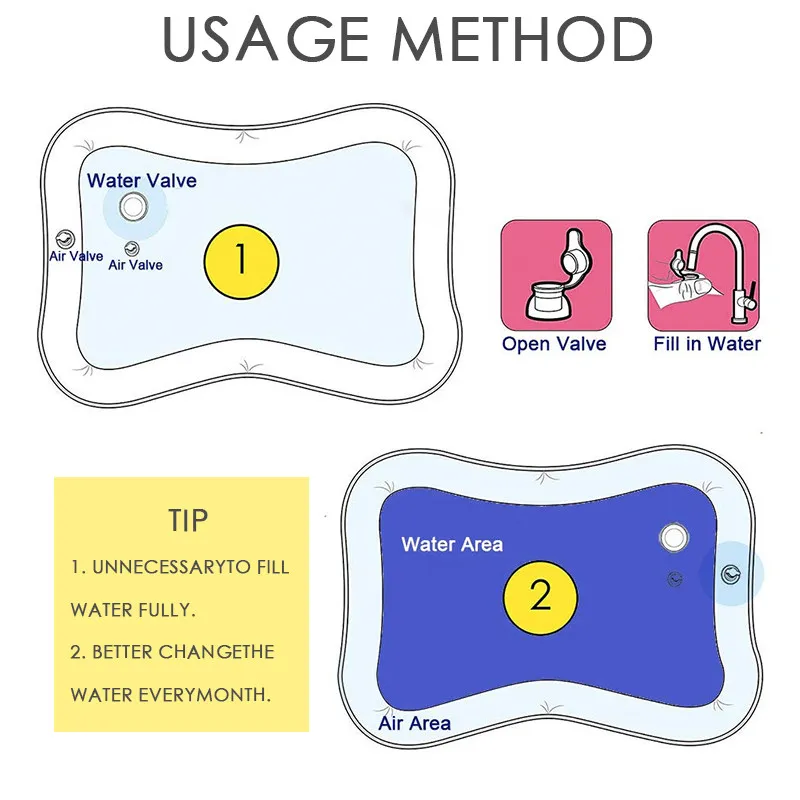 Baby Play Game Mat Summer Inflatable Water Mat for Babies Safety Cushion Ice Mat Fun Activity Playmat Early Education Kids Toys big image 5
