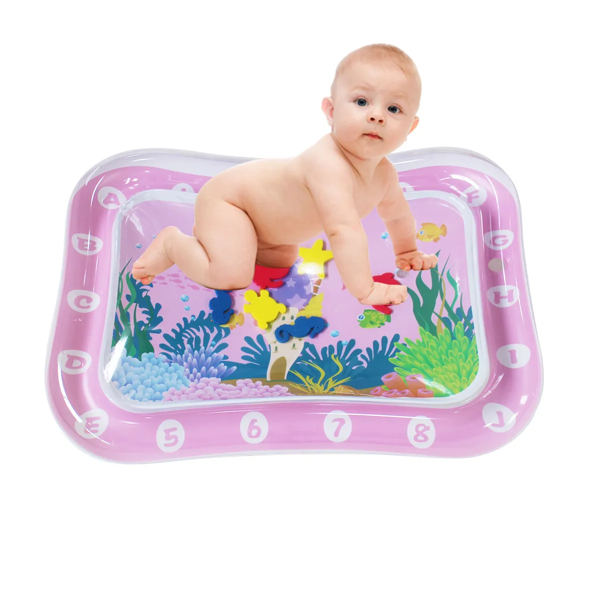 mat brinquedo inflável barriga tempo de jogo água bebê esteira para o centro de actividades crianças infantis para a menina recém-nascido Rosa image 2