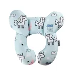Cartoon Baby Travel Pillow Infant Head and Neck Support Pillow pour siège d’auto Pushchair Turquoise