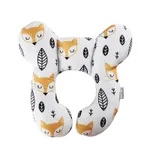 Cartoon Baby Travel Pillow Infant Head and Neck Support Pillow for Car Seat Pushchair Yellow