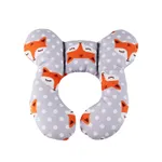 Cartoon Baby Travel Pillow Infant Head and Neck Support Pillow for Car Seat Pushchair Orange
