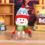 Santa Claus Snowman Candy Jar Christmas Gift Bags Chocolate Cookie Candy Storage Bottle Grey