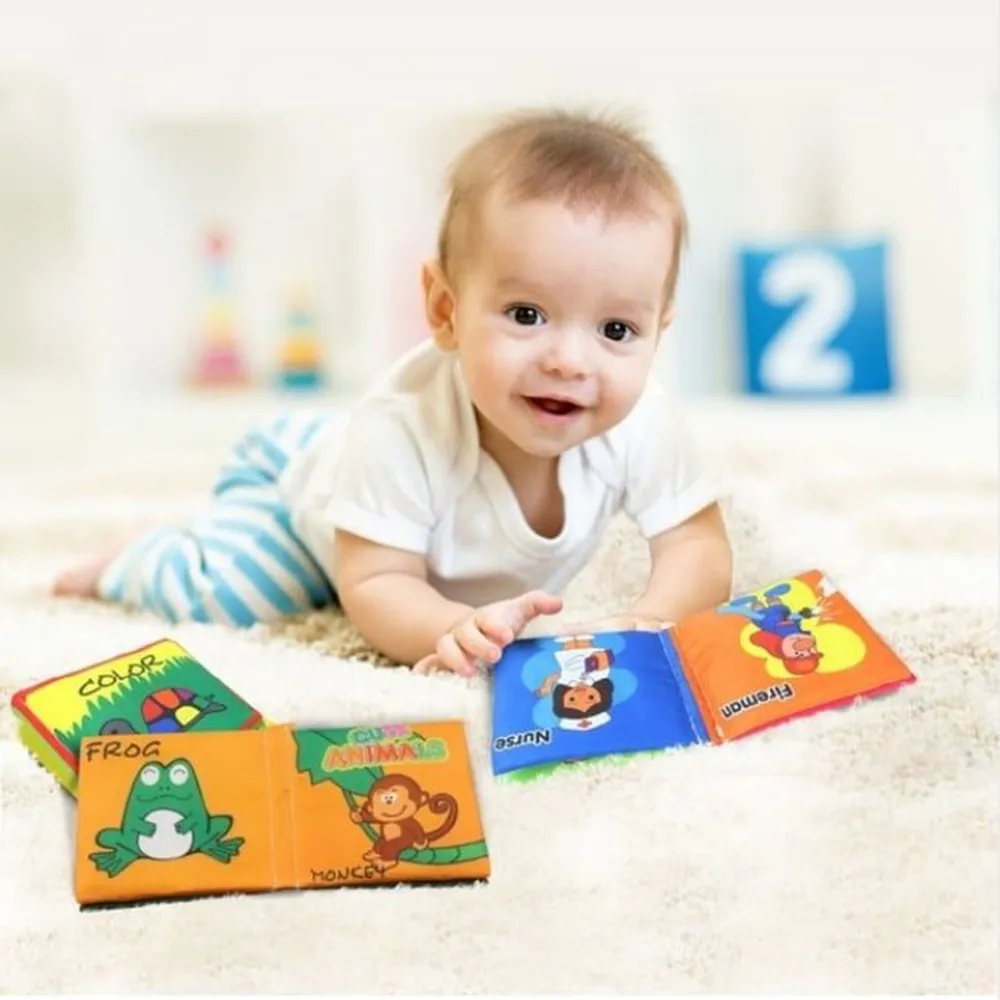 Livre de tissu de bébé Bébé Éducation précoce Cognition Ferme Animal Animaux végétaux Portant Transport Sea World Livre en tissu big image 2