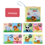 Baby Cloth Book Baby Early Education Cognition Farm Animal Vegetable Animals Wearing Transportation Sea World Cloth Book Yellow
