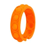 Kids Wristband Bracelets Toys Stress Relief Toy Fidget Sensory Toy Kids Silicone Play Educational Toy Orange